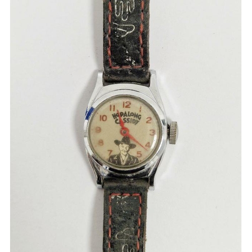 400 - Vintage child's hopalong Cassidy wristwatch, by Timex, on original strap, together with a hallmarked... 