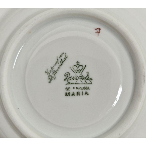 61 - Rosenthal part coffee service, early 20th century, printed green marks, printed with the 'Maria' pat... 