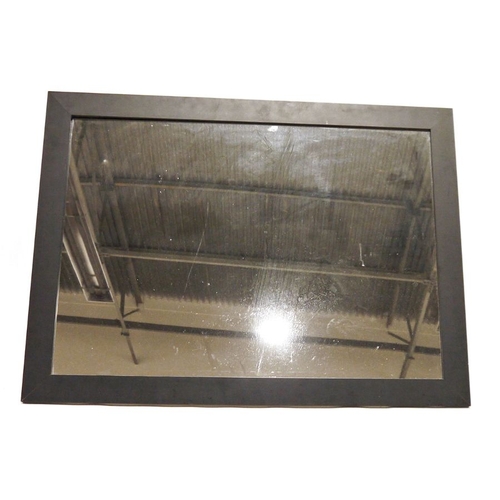 1351 - Large modern mirror within a black lacquer frame