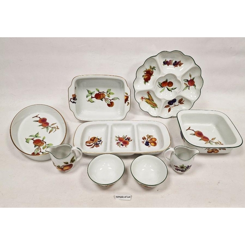 55 - Royal Worcester Evesham and Evesham Vale composite oven to tableware part dinner service, printed ma... 