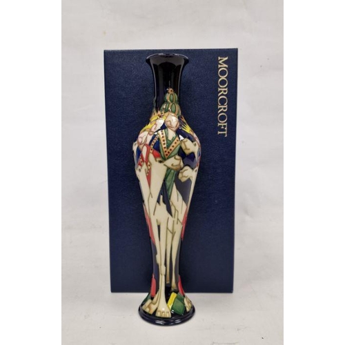 60 - Moorcroft 'Three Kings' pattern tapering slender baluster vase designed by Kerry Goodwin, printed, p... 