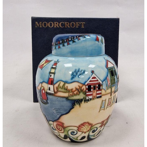 62 - Moorcroft limited edition 'Beside the Seaside' pattern ginger jar and cover, circa 2008, designed by... 