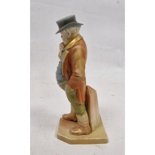 80 - Royal Worcester figure of John Bull, designed by James Hadley, late 19th century, printed puce marks... 