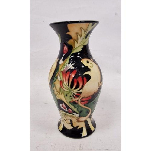 83 - Moorcroft Mouse pattern vase, of baluster form, designed by Emma Bossons circa 2008, decorated with ... 