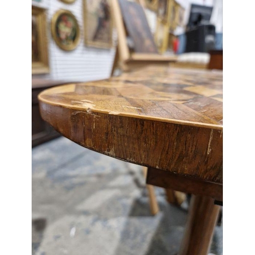 1216 - 19th century rosewood occasional table of rectangular form, the slide off top with ornate inlaid par... 