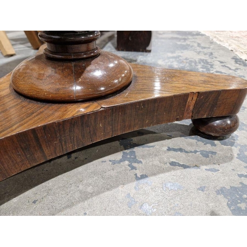 1216 - 19th century rosewood occasional table of rectangular form, the slide off top with ornate inlaid par... 