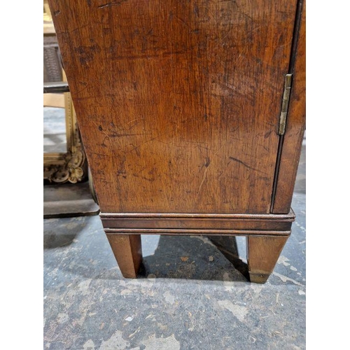 1221 - Pair of 19th century mahogany cabinets revived Georgian in style, each opening to reveal two fitted ... 