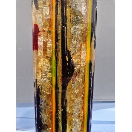 193 - Edwin Waymouth, 1960's, 'Block Sarco II' multi-coloured abstract acrylic form built of pieces, on ci... 