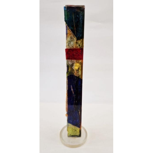 193 - Edwin Waymouth, 1960's, 'Block Sarco II' multi-coloured abstract acrylic form built of pieces, on ci... 