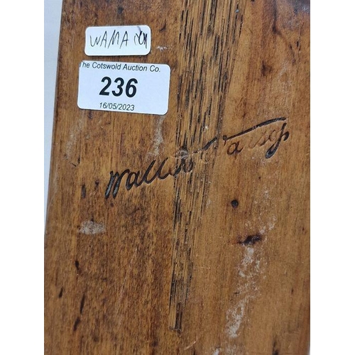 236 - Waller ... Treblespring Superior Match cricket bat, marked 'Little Baddow, Chelmsford'