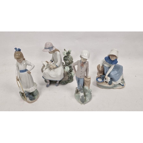 24 - Four various Nao porcelain figures and groups of children (4)