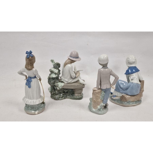 24 - Four various Nao porcelain figures and groups of children (4)