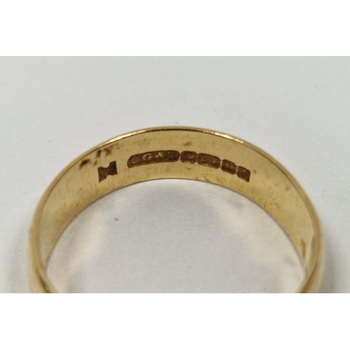 308 - Three 22ct gold wedding bands, combined weight approximately 12.4g