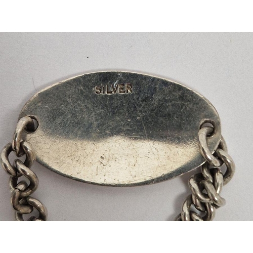 311 - Silver buckle in the form of two snakes, together with a small silver child's bracelet, 39g