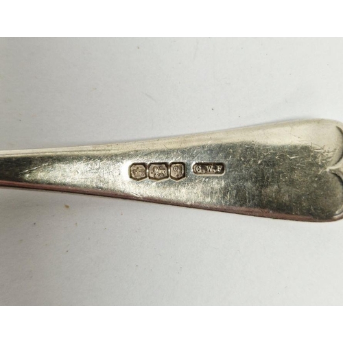 318 - Silver soup spoons, serving ladle and other silver spoons, gross weight approximately 339g/10.8 ozt