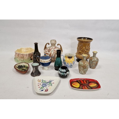 49 - Collection of Poole pottery, Wedgwood, Sylvac and other ceramic items including two Poole dishes, on... 