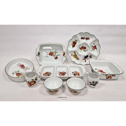 55 - Royal Worcester Evesham and Evesham Vale composite oven to tableware part dinner service, printed ma... 