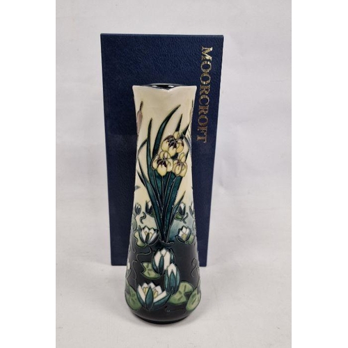 58 - Moorcroft 'Lamia' pattern tapering cylindrical jug, printed, painted and impressed marks, circa 1995... 