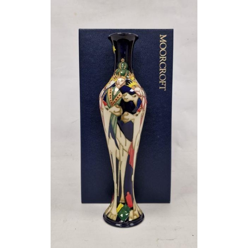 60 - Moorcroft 'Three Kings' pattern tapering slender baluster vase designed by Kerry Goodwin, printed, p... 