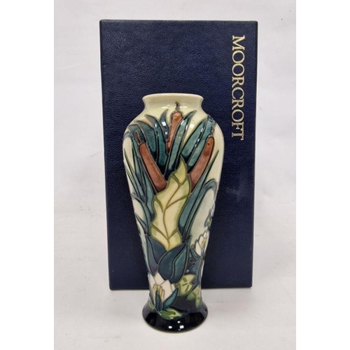 61 - Moorcroft vase in the 'Lamia' pattern, printed impressed painted marks, circa 1995, tubelined with b... 