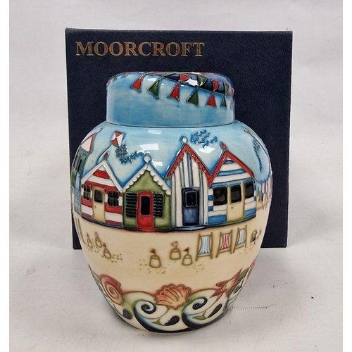 62 - Moorcroft limited edition 'Beside the Seaside' pattern ginger jar and cover, circa 2008, designed by... 