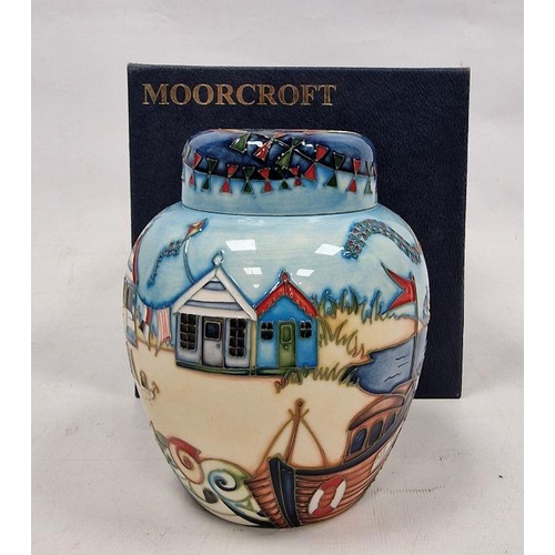 62 - Moorcroft limited edition 'Beside the Seaside' pattern ginger jar and cover, circa 2008, designed by... 