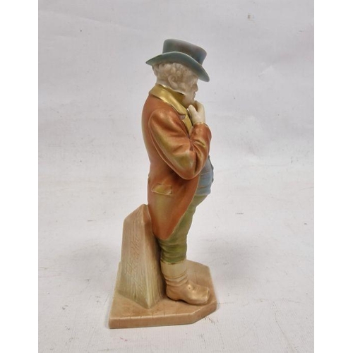 80 - Royal Worcester figure of John Bull, designed by James Hadley, late 19th century, printed puce marks... 