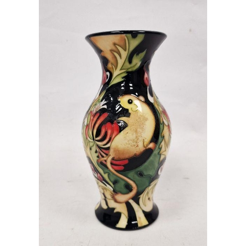 83 - Moorcroft Mouse pattern vase, of baluster form, designed by Emma Bossons circa 2008, decorated with ... 