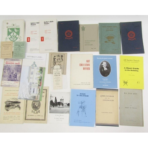 110 - Large quantity of principally Cheltenham related ephemera to include horse show, cricket club, churc... 