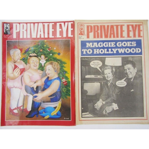 112 - Large quantity of issues of Private Eye, variously dating from November 1982 to December 1997 (1 box... 