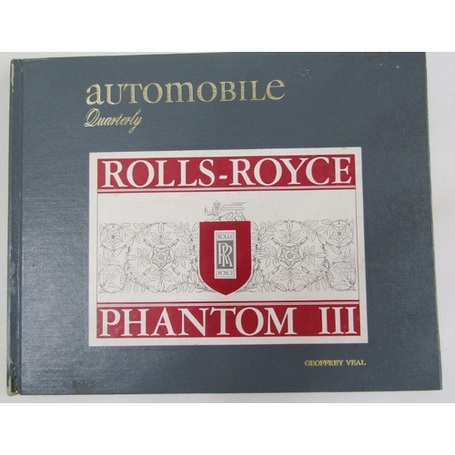 120 - Quantity of ephemera to include motoring catalogues, eg Jaguar V12 engine, Rolls Royce, two Robert T... 