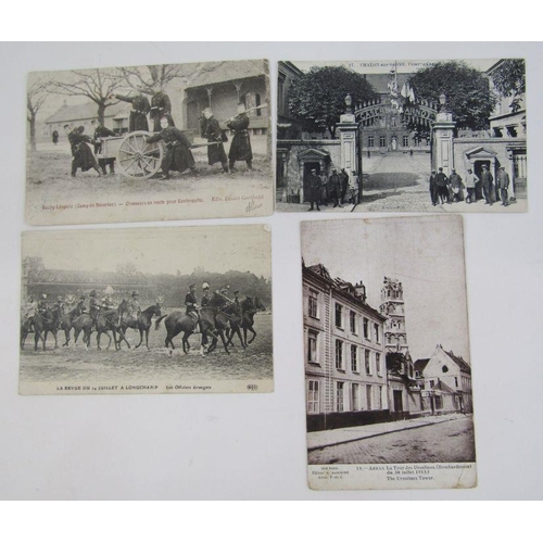 128 - Two albums, each of 200 WWI postcards, France and Belgium, to include troop movements, battles, ruin... 