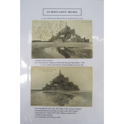 138 - Large collection of postcards of Le Mont Saint Michel, France (5 albums) and a quantity of loose car... 