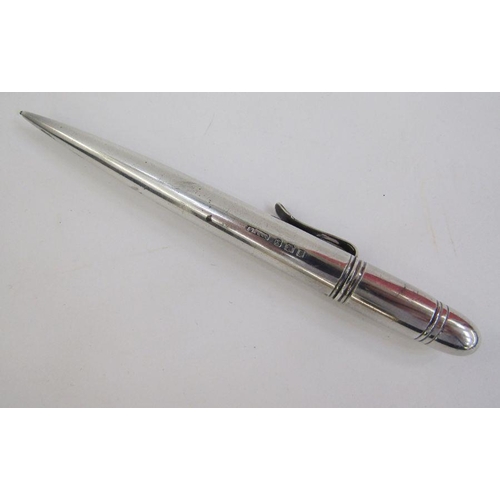 154A - Mordan Everpoint silver propelling pencil, patent number 307227, hallmarked London 1932.