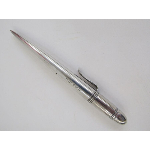 154A - Mordan Everpoint silver propelling pencil, patent number 307227, hallmarked London 1932.