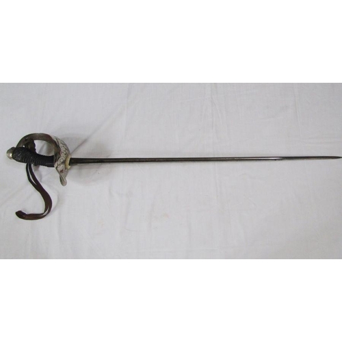 196 - LOT WITHDRAWN George V dress sword belonging to an officer in the Royal Gloucestershire Hussars, mad... 