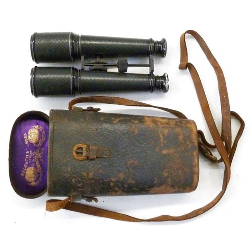 205 - Cased pair of 19th century Negretti & Zambra binoculars.