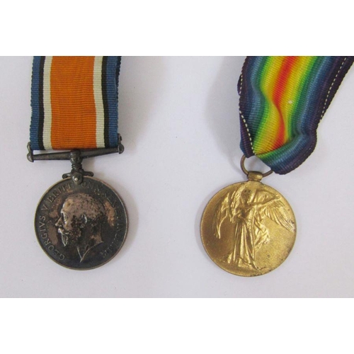 217 - WWI war and victory medals named to '254921, SPR. FJ Knowles RE'. Locket with photographs of a soldi... 