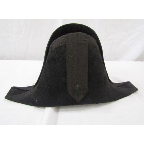 222 - Victorian bicorne hat made by Herbert Johnson of 38 New Bond Street, London, c1890.