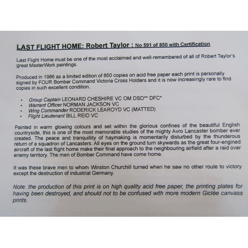 230 - Limited edition Robert Taylor print, 'Last Flight Home'.