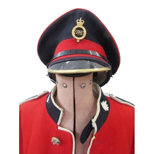 234D - Grenadier Guards red dress tunic with cap, dated 1966.