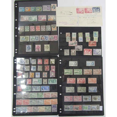 235 - GB, British Empire & Commonwealth: Red album of mostly mint and used definitives & commemoratives, Q... 