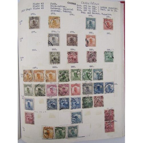 244 - China: Red album of mostly Republic of China issues 1913-49, both mint and used definitives, commemo... 