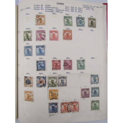 244 - China: Red album of mostly Republic of China issues 1913-49, both mint and used definitives, commemo... 