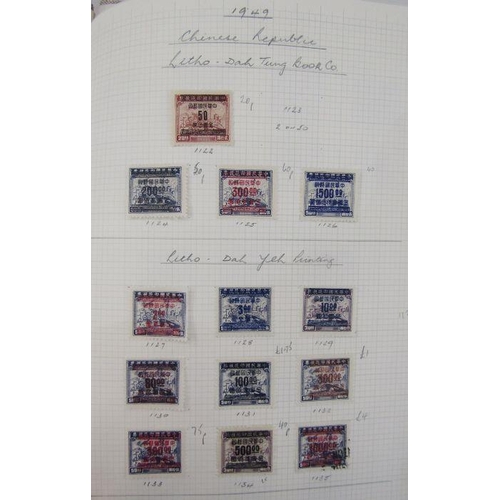 244 - China: Red album of mostly Republic of China issues 1913-49, both mint and used definitives, commemo... 