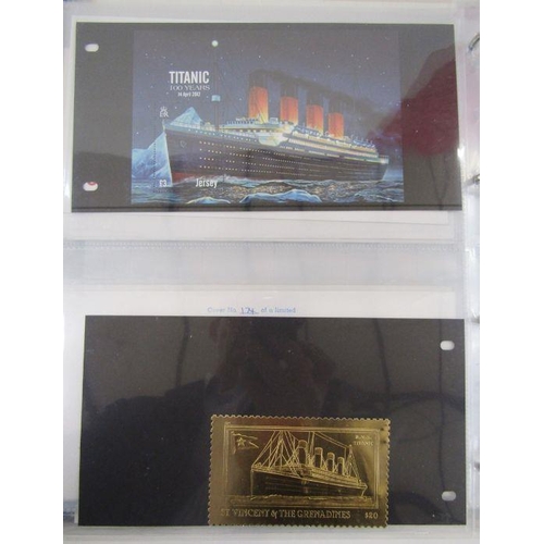 246 - GB & British Commonwealth: Maritime & motor car thematic collection in 2 high quality blue Leuchtter... 