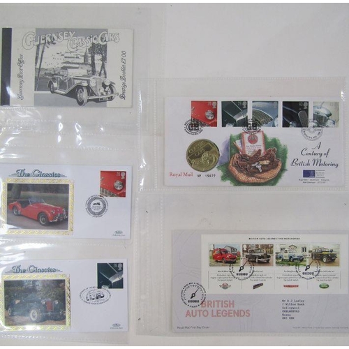 246 - GB & British Commonwealth: Maritime & motor car thematic collection in 2 high quality blue Leuchtter... 