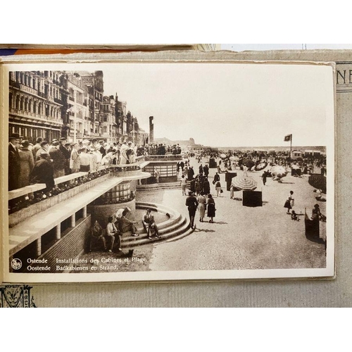 265B - Belgium, boxed collection of Ostend-Dover postcards, souvenirs and ephemera in three plastic cases a... 