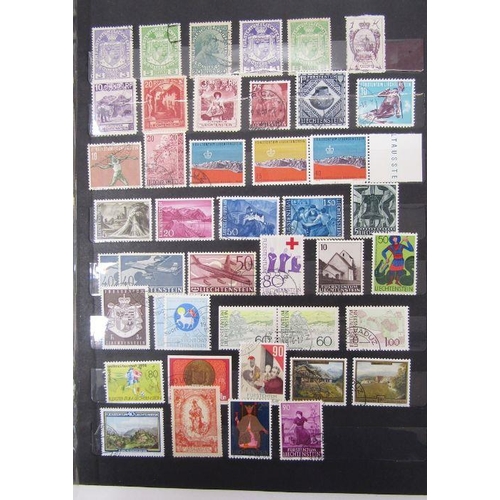 278 - Europe: box of 12 stock books and album of mint and used definitives, commemoratives, postage due, o... 