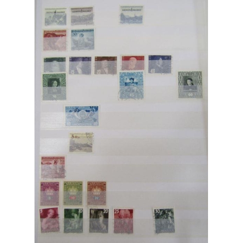 278 - Europe: box of 12 stock books and album of mint and used definitives, commemoratives, postage due, o... 